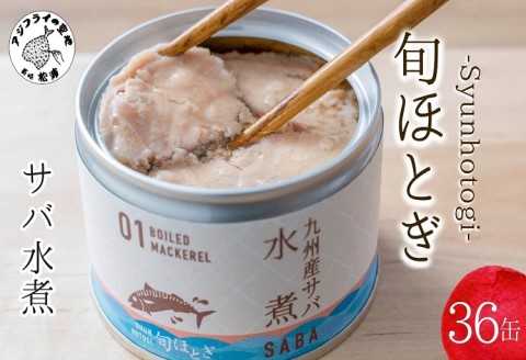 缶詰工場直送　伝統のさば缶「旬ほとぎ」水煮36缶【D4-013】