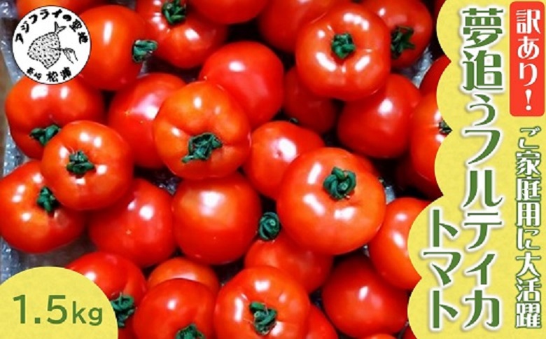 訳あり！ご家庭用に大活躍　夢追うフルティカトマト1.5㎏( トマト とまと ジューシー リコピン 期間限定 松浦市 松浦産 フルティカトマト )【A6-033】
