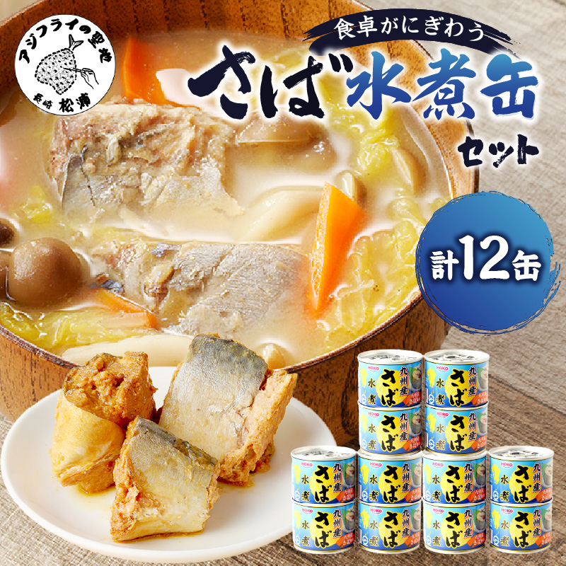さば水煮缶セット(12缶)( さば サバ 鯖 さば缶 サバ缶 非常食 保存食 簡単調理 )【B3-097】