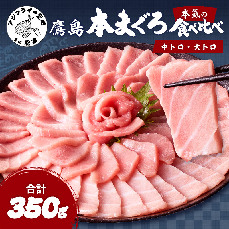鷹島本まぐろ柵(中トロ・大トロ) 合わせて350g( マグロ まぐろ 中トロ 大トロ 本まぐろ 手軽 おつまみ 柵 流水解凍 )【B8-043】