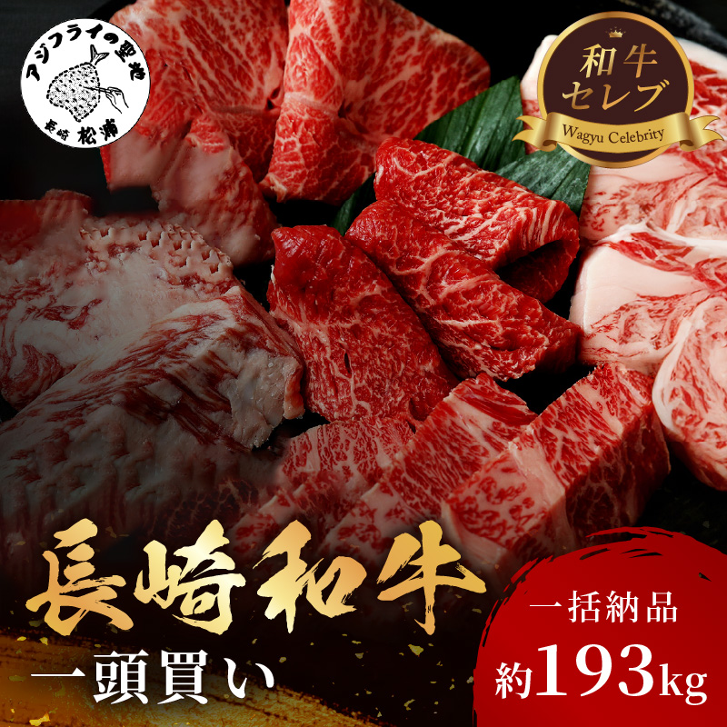 [一括納品]【和牛セレブ】長崎和牛一頭分買い ( 長崎和牛 和牛 セミオーダー 焼肉 すき焼き ) 【Z00-001】
