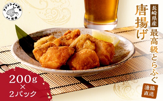 漁協直送！長崎県産最高級とらふぐ唐揚げ2P( とらふぐ ふぐ 唐揚げ 手軽 トラフグ フグ 簡単 便利 魚介 海鮮 海産物 唐揚げ 冷凍 からあげ )【B2-177】