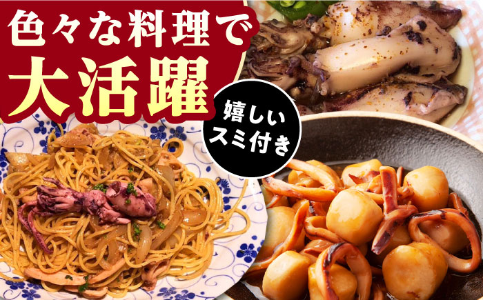【12/23入金分まで年内発送】おスミ付き！ 訳アリ 剣先イカ 1.8kg(3パック)≪対馬市≫【対馬地域商社】 冷凍配送 新鮮 いか 簡単調理 産地直送 小分け イカスミパスタ [WAC051]