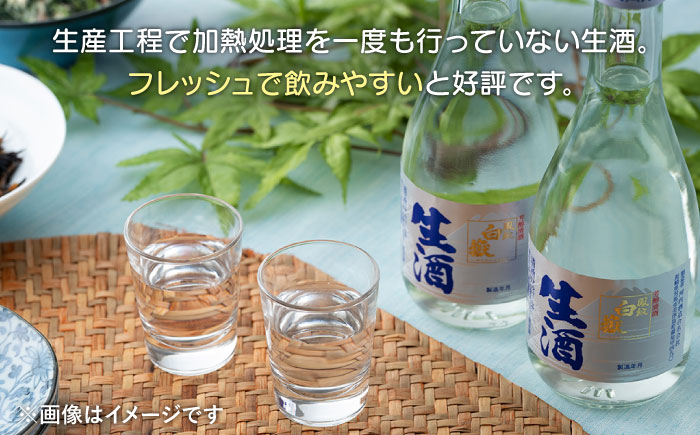 【全3回定期便】日本酒 白嶽 生酒 300ml 6本 《対馬市》【白嶽酒造株式会社】 [WAN015]