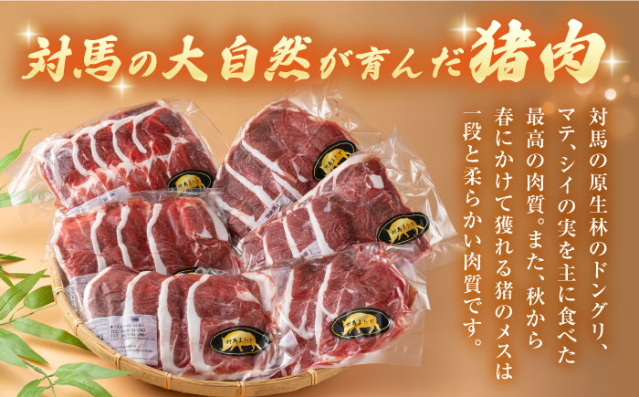 猪肉 メスの 極上 モモ スライス 【株式会社対馬またぎ】《対馬市》 BBQ 焼肉 鍋 猪肉 肉 ジューシー おつまみ [WBD004]