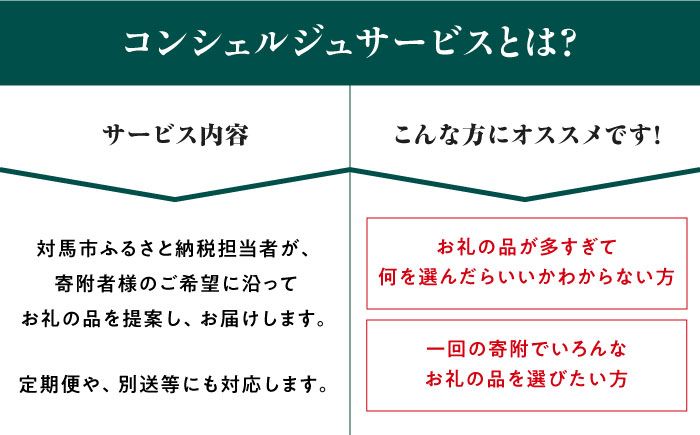 【あなただけの特別プラン】返礼品 おまかせ ！ 寄付額 50万円 コンシェルジュ コース《対馬市》 [WZZ007] 後からセレクト あとからセレクト あとから選べる あとから ふるさとギフト オーダーメイド おすすめ 定期便