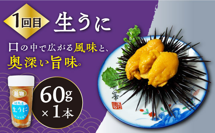 【全3回定期便】対馬産 海の幸定期便 《対馬市》【保家商事】 ウニ うに 穴子 アナゴ サザエ 刺身 海鮮 [WAA013]