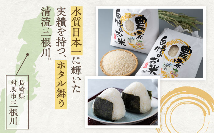 【全3回定期便】対馬産 なつほのか 5kg×2「ほたる舞う三根川の米」《対馬市》【永留しいたけ農園】 米 お米 ご飯 ごはん 白米 10kg 10キロ 産地直送 ランキング 送料無料 贈答用 定期便 [WAJ009]