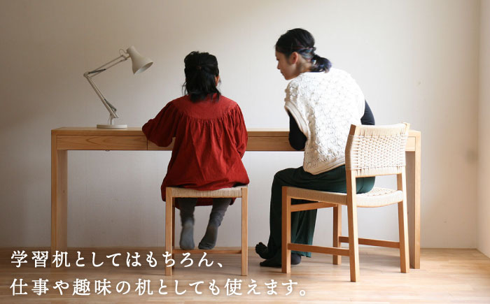 対馬ヒノキ の デスク （ サイズオーダー可 ）《対馬市》【家具製作所kiiro】 机  家具 ヒノキ テーブル [WAL001]