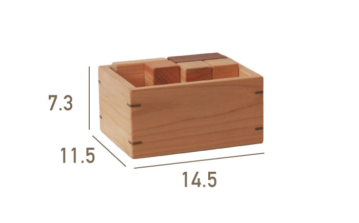 対馬ヒノキのつみ木≪対馬市≫【家具製作所kiiro】ヒノキ おもちゃ 子供 こども [WAL008]