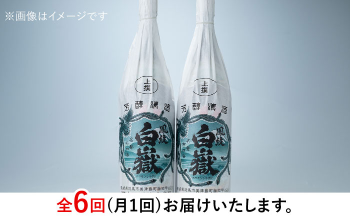 【全6回定期便】清酒 白嶽 一升瓶 2本セット 《対馬市》【白嶽酒造株式会社】 [WAN025]