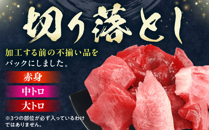 対馬産 本マグロ 約1.3kg（赤身500g、中トロ500g、切り落とし280g） ≪対馬市≫【桐谷商店】 トロの華 対馬 新鮮 マグロ 赤身 トロ 切り落とし 鮪 刺身 [WAQ087]