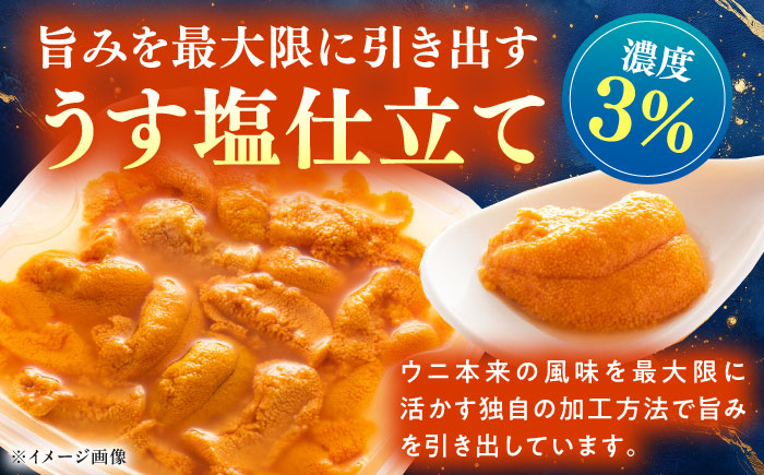 漁師の 塩ウニ 2本 【漁昇丸水産】《対馬市》うに 瓶 ビン 海鮮 冷凍 [WBU003]