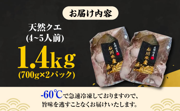 【12/25入金分まで年内発送】【 対馬産 】最高級 クエ 鍋 セット （ 4～5人前 ） 《対馬市》【石川水産】 水炊き  鮮度抜群 海鮮 [WAB008]