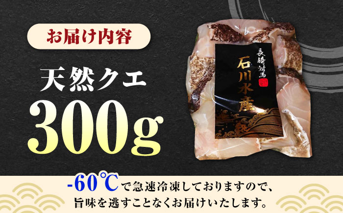 【 対馬産 】 天然 クエ 300g （身のみ）《対馬市》【石川水産】 鍋 水炊き 鮮度抜群 海鮮 [WAB029]