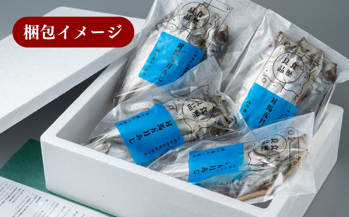 【全3回定期便】対馬 五月 真あじ 一汐干し 10枚 《 対馬市 》【 うえはら株式会社 】新鮮 アジ 干物 海産物 朝食 冷凍 [WAI042]