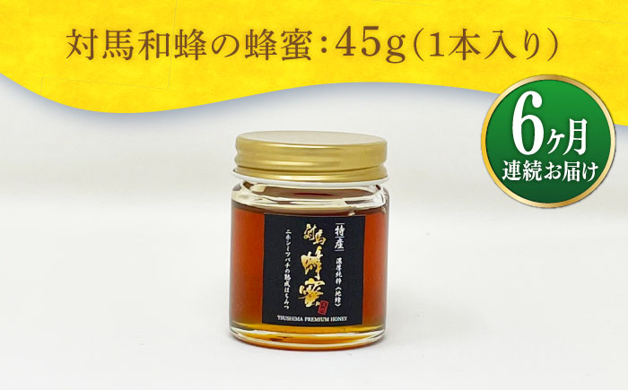 【全6回定期便】 対馬 和蜂 はちみつ 45g×1本 《対馬市》【特定非営利活動法人 對馬次世代協議会（対馬コノソレ）】 蜂蜜 ハチミツ 日本ミツバチ ニホンミツバチ [WAM041]