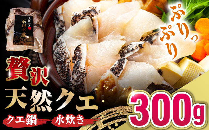 【 対馬産 】 天然 クエ 300g （身のみ）《対馬市》【石川水産】 鍋 水炊き 鮮度抜群 海鮮 [WAB029]