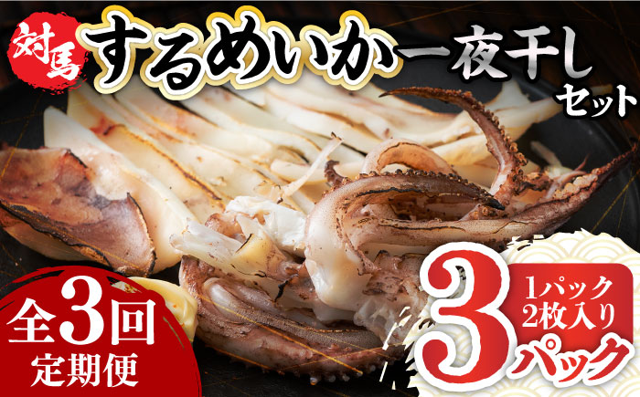 【全3回定期便】するめ いか 一夜干し セット《対馬市》【対馬地域商社】九州 長崎 海鮮 [WAC024]