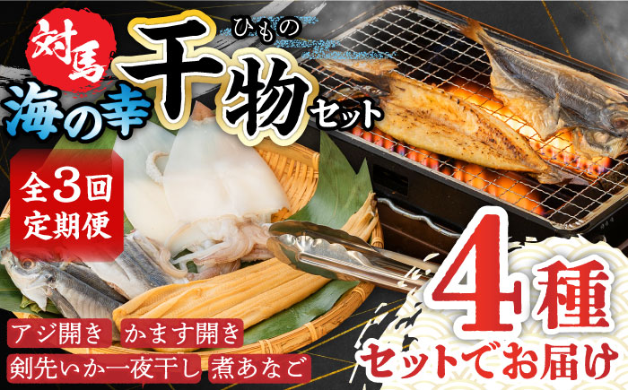 【全3回定期便】対馬 海の幸 干物 セット《対馬市》【対馬地域商社】九州 長崎 海鮮 [WAC027]