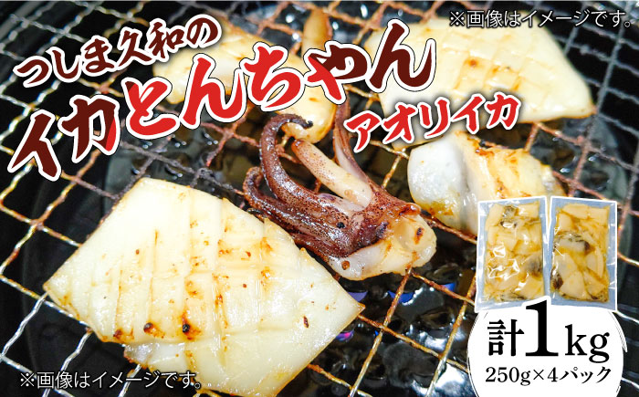 【ふるさと納税】つしま 久和の イカ とんちゃん（ アオリイカ バージョン） 4パック《対馬市》【ゆうなぎ対馬】 新鮮 海鮮 BBQ イカ おつまみ 惣菜 冷凍 [WAG019]