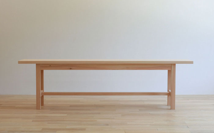 対馬ヒノキのベンチ（サイズオーダー可能） [WAL018]