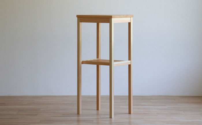 対馬ヒノキ の サイドテーブル （ サイズオーダー可 ）《対馬市》【家具製作所kiiro】 机 家具 ヒノキ テーブル デスク [WAL019]