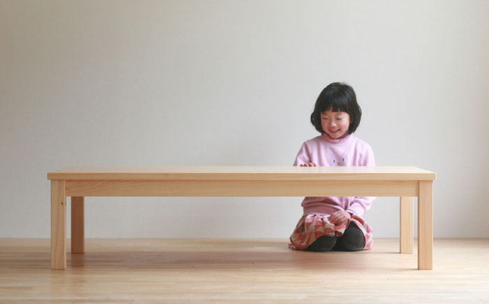 対馬ヒノキのローテーブル（サイズオーダー可能） [WAL021]