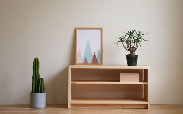 対馬ヒノキのシェルフ（セミオーダー可能） [WAL023]