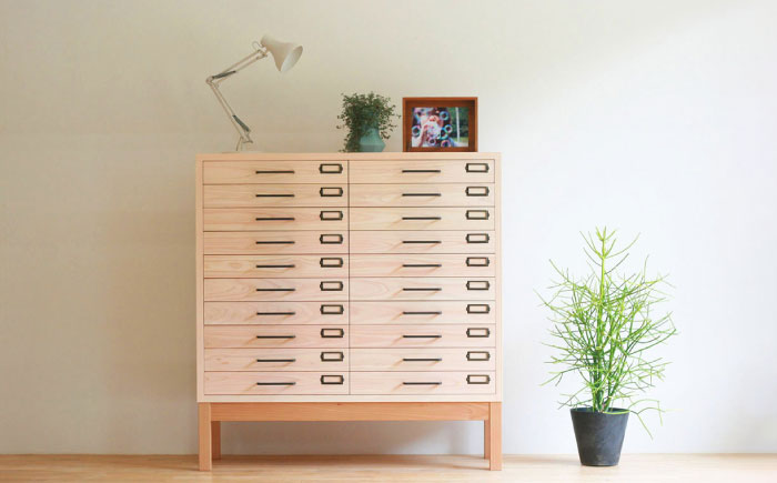 対馬ヒノキのチェスト（セミオーダー可能） [WAL024]