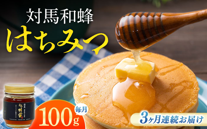 【全3回定期便】 対馬 和蜂 はちみつ 100g×1本 《対馬市》【特定非営利活動法人 對馬次世代協議会（対馬コノソレ）】 蜂蜜 ハチミツ 日本ミツバチ ニホンミツバチ [WAM043]