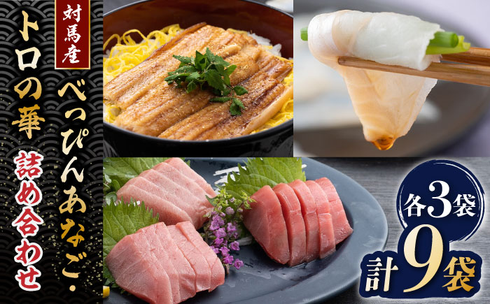 べっぴんあなご・トロの華の詰め合わせ《対馬市》【桐谷商店】対馬 新鮮 マグロ 大トロ ふわふわ 穴子 魚介 刺身 鮮度抜群 [WAQ002]