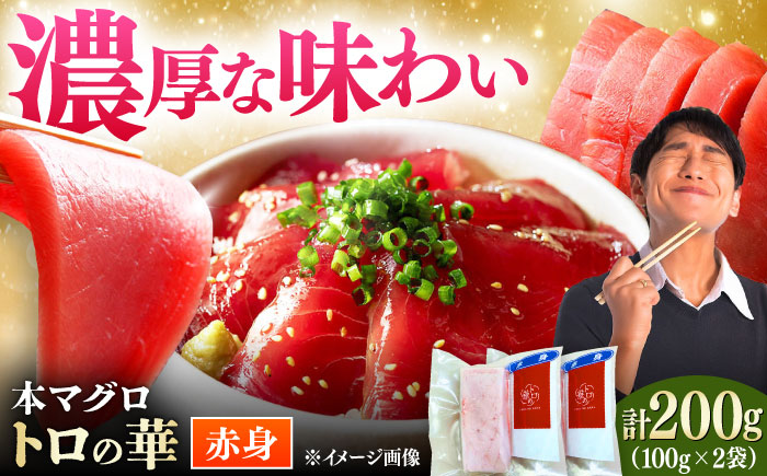 対馬産 本マグロ 赤身200g ≪対馬市≫【桐谷商店】 トロの華 対馬 新鮮 マグロ 赤身 鮪 刺身 [WAQ111]