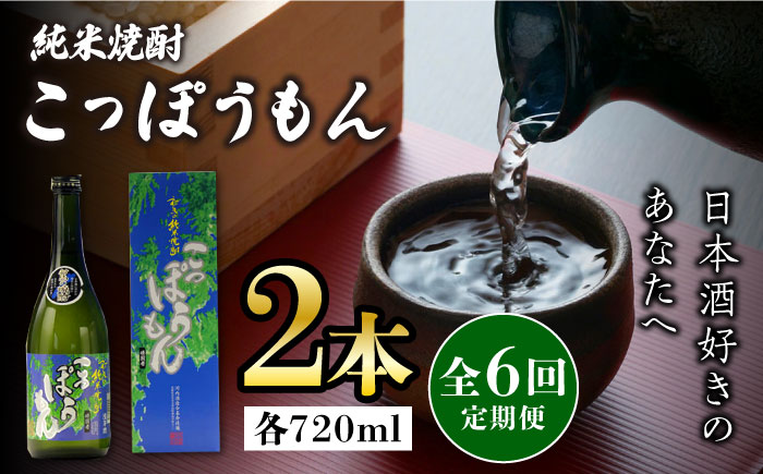 【全6回定期便】純米焼酎 こっぽうもん 25度 720ml 2本セット《対馬市》【株式会社サイキ】対馬 酒 贈り物 米焼酎 プレゼント 焼酎 [WAX026]