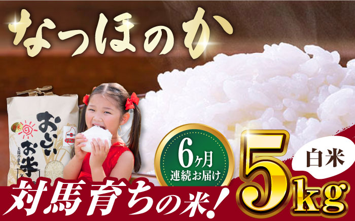【全6回定期便】対馬産 なつほのか 5kg 《対馬市》【農事組合法人 樫椎小原】 白米 米 お米 ご飯 ごはん 5kg 5キロ 産地直送 ランキング 送料無料 贈答用 定期便 [WCQ002]