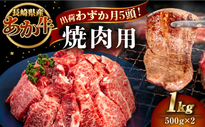 長崎和牛 あか牛 焼肉用 1kg (500g×2)《対馬市》【株式会社Tsukushi】 対馬 牛 和牛 焼肉 冷凍配送 [WCR004]