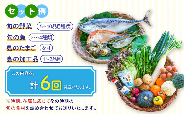 【全6回定期便】壱岐産食材詰め合わせBOX「野菜と魚」 [JBF025] 詰め合わせ 野菜 卵 鮮魚 セット 252000 252000円