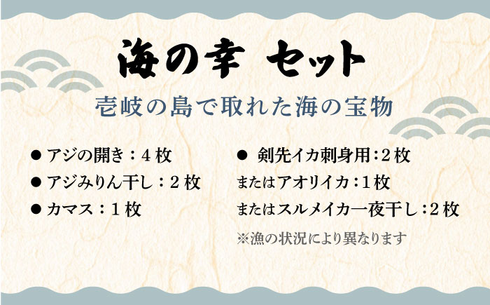 【お歳暮対象】【年内発送】壱岐美食の海の幸セット《壱岐市》【壱岐美食企画】[JBU004] イカ 干物 開き 刺身 いか アジ アジの開き おつまみ 朝食 14000 14000円 海産物