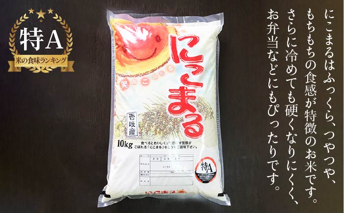 【全3回 定期便 】お米 にこまる 10kg 《 壱岐市 》 【ヤマグチ】[JCG051] 54000 54000円