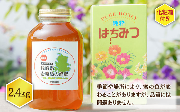 ニホンミツバチ 生蜂蜜 2,400g（化粧箱付き） 《壱岐市》【憲ちゃんハチミツ】[JCL005] はちみつ 蜂蜜 日本蜜蜂 ギフト プレゼント 贈り物 化粧箱 118000 118000円