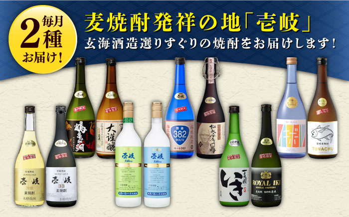 【全6回定期便】麦焼酎発祥の地 玄海酒造定期便 2種類 [JCM038] 96000 96000円
