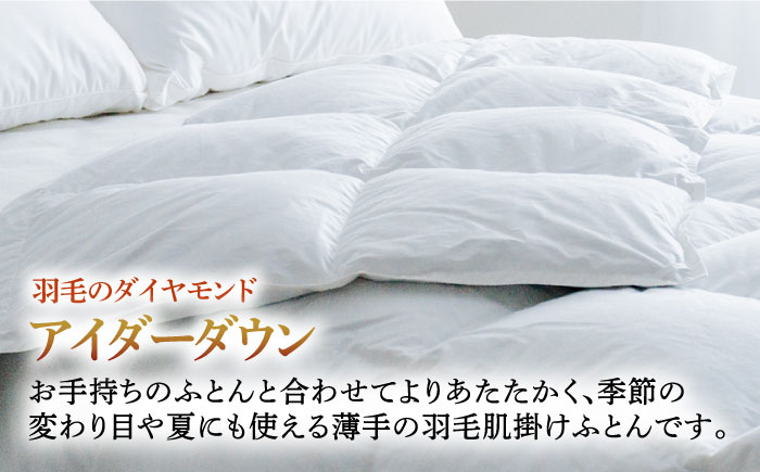 【クイーン】【至福の寝ごこち】 羽毛布団 肌掛け アイダーダウン×綿100％（ホワイト・精紡交撚）《壱岐市》【富士新幸九州】 [JDH086] アイダーダウン 布団 ふとん 綿100％ 肌掛け ダウンケット  掛布団 掛け布団 クイーン 1800000 1800000円