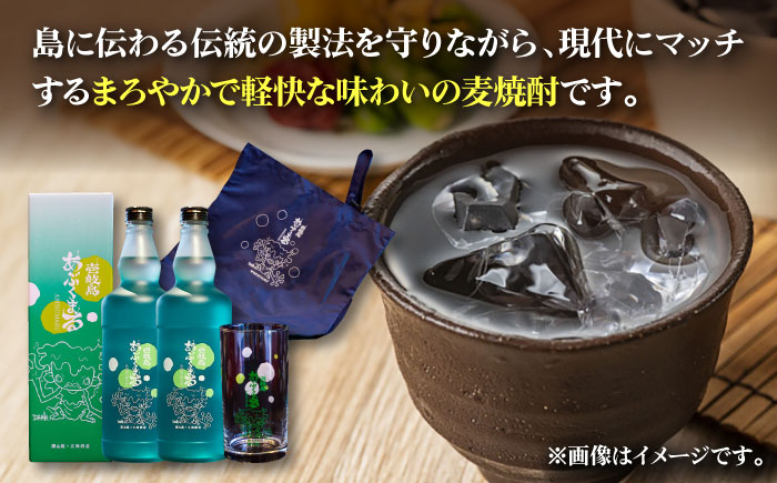 麦焼酎 「壱岐島あぶくまる」「あぶくまるグラス」「あぶくまるエコバック」セット《壱岐市》【大幸物産】 酒 焼酎 むぎ焼酎 [JEH023] 25000 25000円
