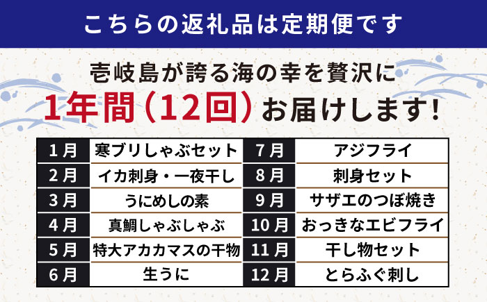 【全12回定期便】 海産物 ギョギョギョ 定期便 （壱）《壱岐市》 鯛 ブリ 刺身 鮮魚 海鮮 フグ とらふぐ [JZX009] 250000 250000円