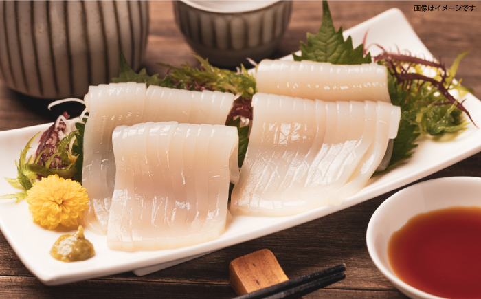 【全12回定期便】【冷凍】壱岐産剣先イカフィレ(80g)×5枚　壱岐産粒うに瓶60g×1本　《壱岐市》　【一支國屋】 [JCC019]