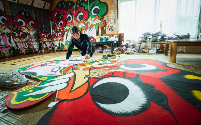 鬼凧（90cm） 《壱岐市》【鬼凧工房　平尾】[JCK001] おんだこ たこ タコ 特産品 郷土玩具 伝統民芸品 伝統工芸品 36000 36000円