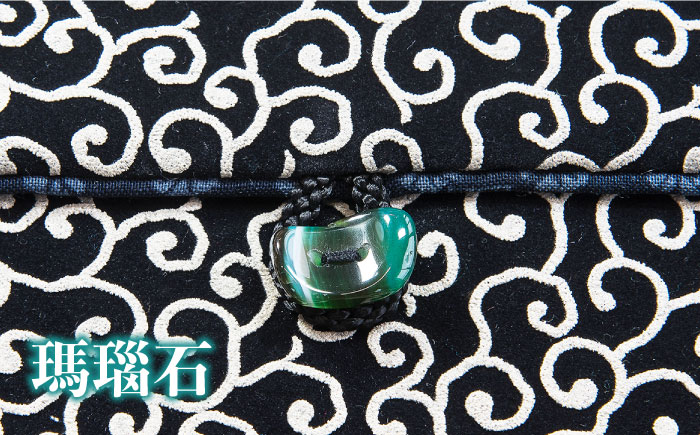 ポーチ 印伝調おしゃれポーチ（袱紗サイズ） 瑪瑙石 唐草模様 《壱岐市》【工房如月】[JCN003] 12000 12000円 小物入れ