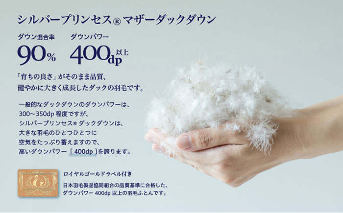 【訳あり】 色柄おまかせ ダブル 羽毛合掛けふとん シルバープリンセスダック ダウン90% ダウンパワー400dp 《壱岐市》 【富士新幸九州】 [JDH120] 掛け布団