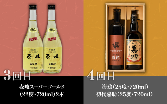 【全7回定期便】 毎月届く！壱岐の焼酎蔵めぐり 《壱岐市》 焼酎 麦焼酎 むぎ焼酎 [JZX004] 120000 120000円