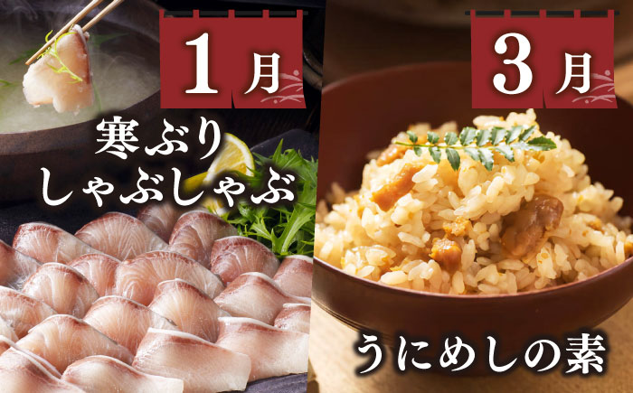 【全6回定期便】 海産物 ギョギョギョ 定期便 《壱岐市》 ウニ 鯛 ブリ 刺身 鮮魚 海鮮 [JZX018]